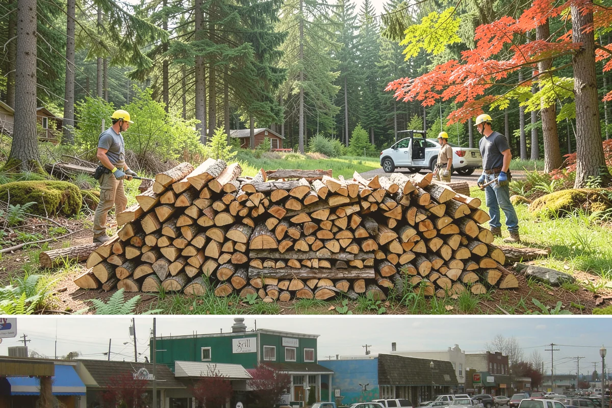 Large Split Firewood in Stanwood, Snohomish County, WA - Order large splits by early fall so they finish seasoning before heavy winter use.