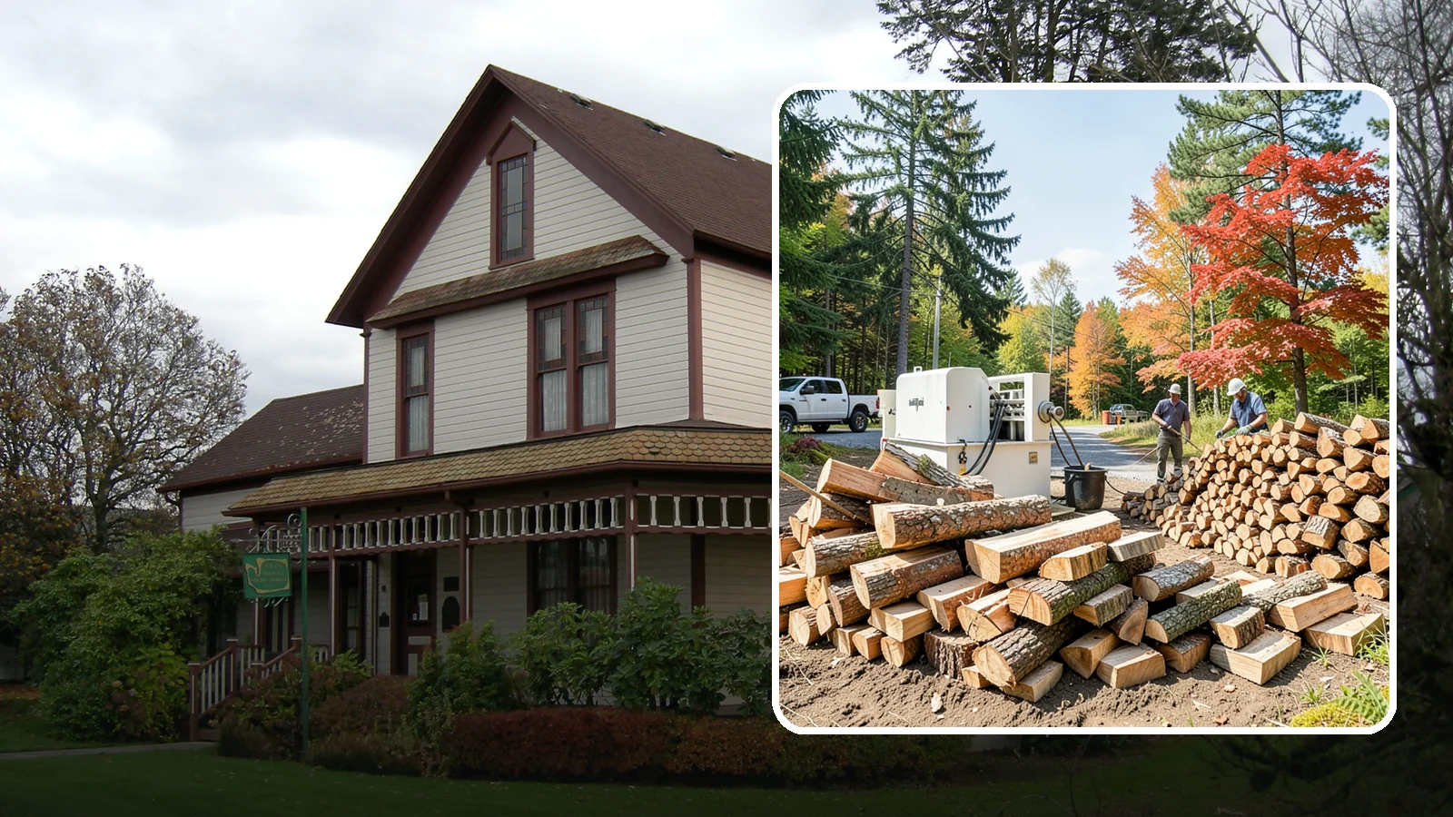 Large Split Firewood in Sumner, Pierce County, WA - Firewood split into larger pieces that burn slowly for extended, low-maintenance heat.