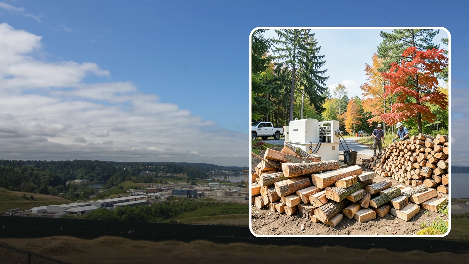 Large Split Firewood in University Place, Pierce County, WA - Firewood split into larger pieces that burn slowly for extended, low-maintenance heat.