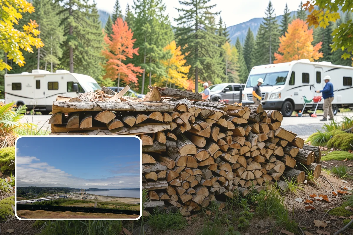 Large Split Firewood in University Place, Pierce County, WA - Generous width burns slowly