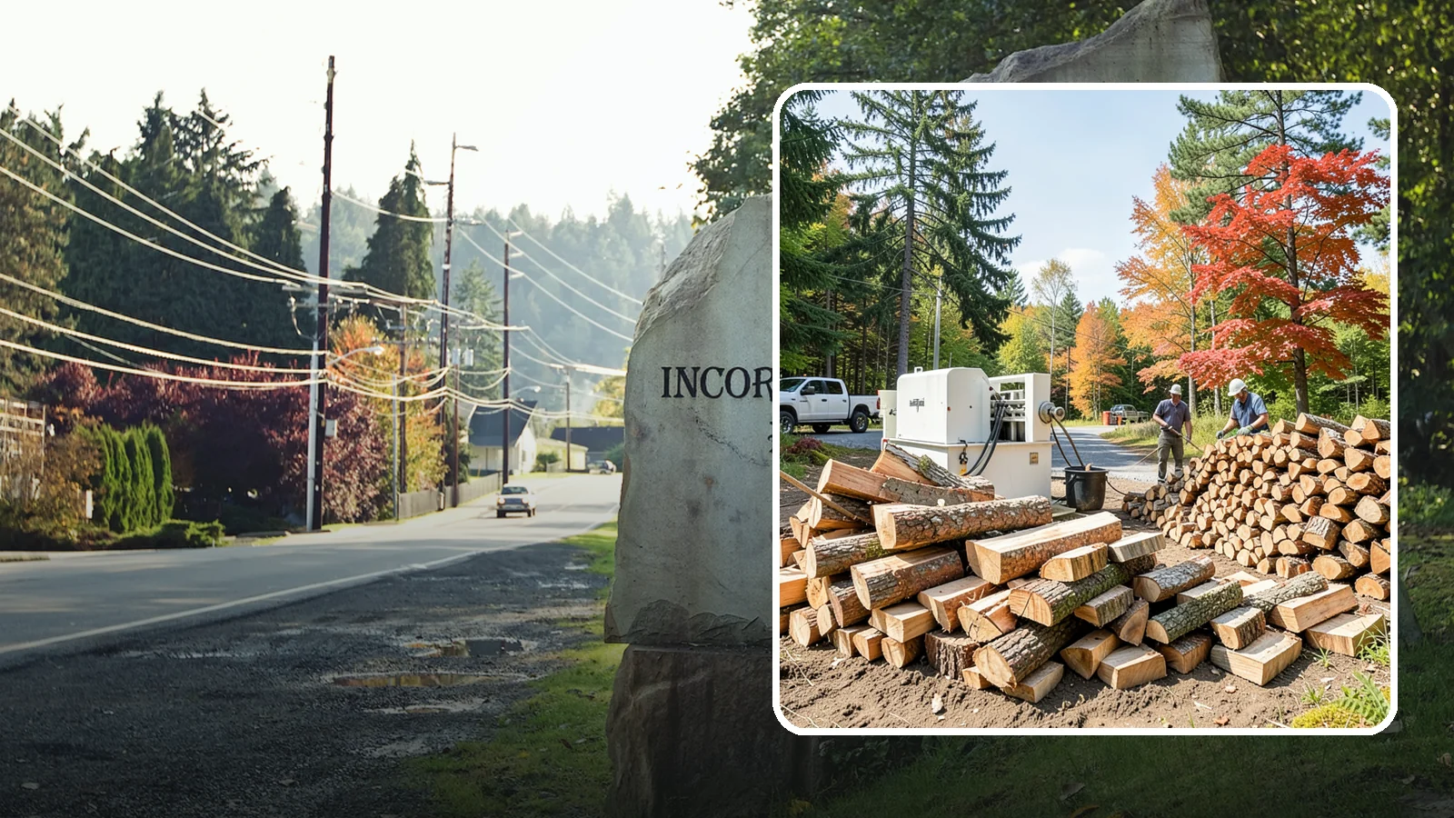 Large Split Firewood in Wilkeson, Pierce County, WA - Firewood split into larger pieces that burn slowly for extended, low-maintenance heat.