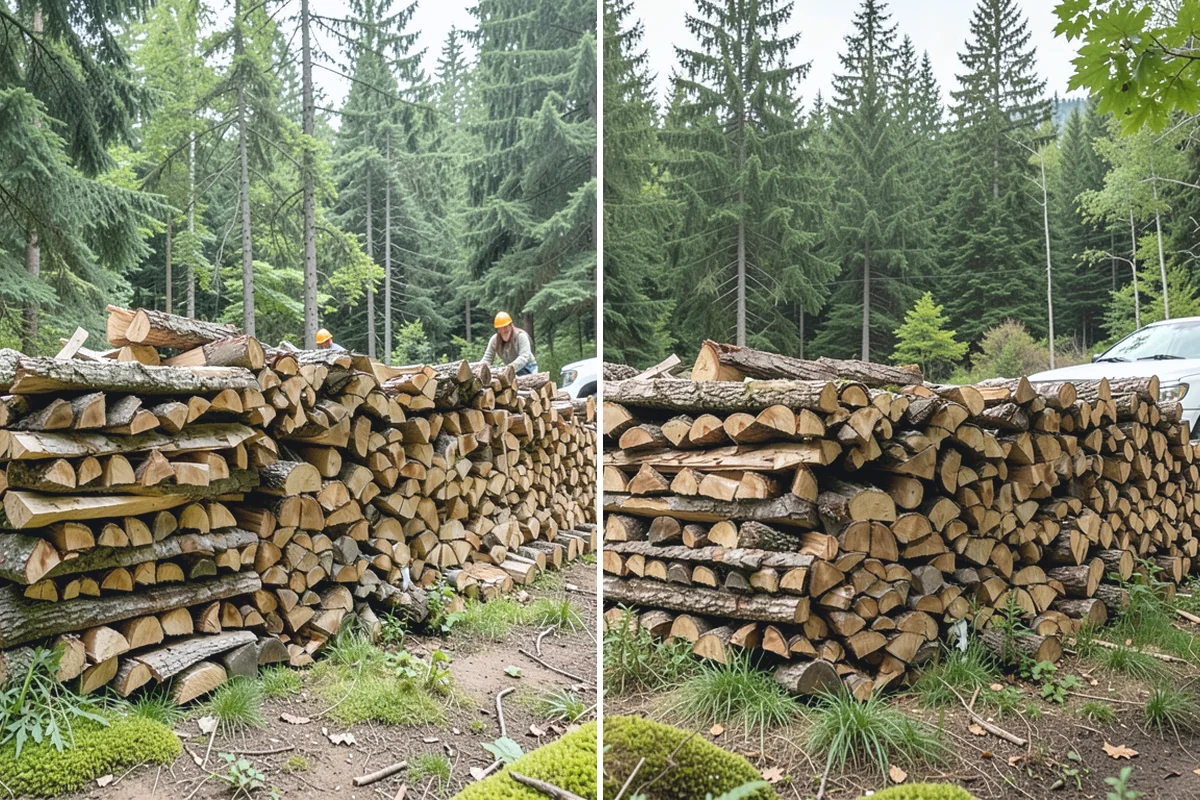 Large Split Firewood in Wilkeson, Pierce County, WA - Confirm your appliance size and volume