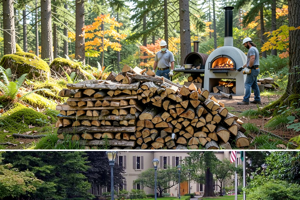Large Split Firewood in Woodinville, King County, WA - Order large splits by early fall so they finish seasoning before heavy winter use.