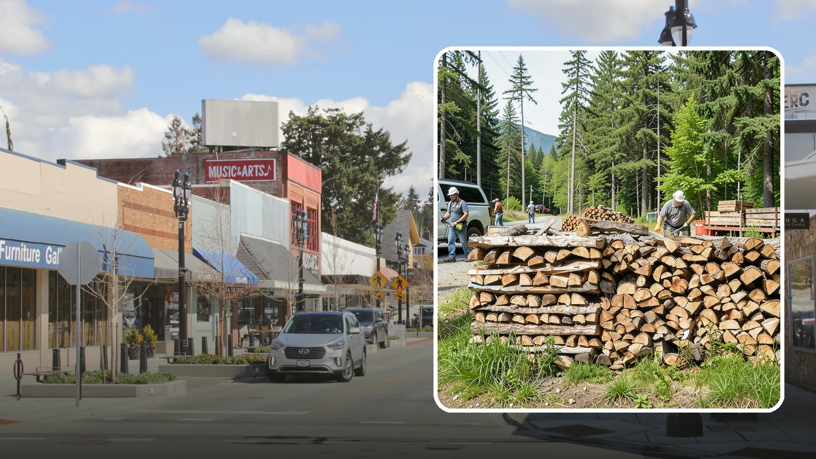 Locally Sourced Firewood in Bothell, King County, WA - We supply firewood gathered from right here in the Pacific Northwest, keeping the supply chain short and local.