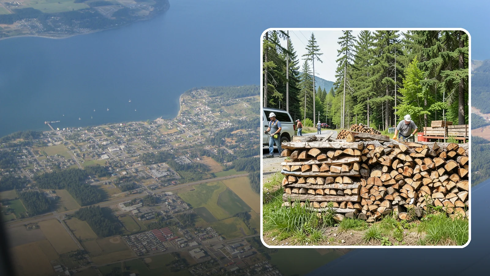 Locally Sourced Firewood in Coupeville, Island County, WA - We supply firewood gathered from right here in the Pacific Northwest, keeping the supply chain short and local.