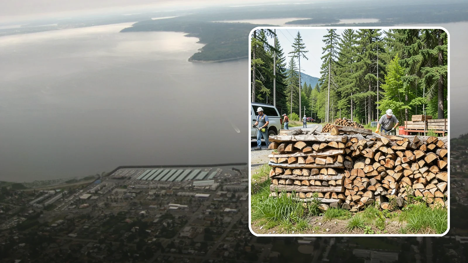 Locally Sourced Firewood in Des Moines, King County, WA - We supply firewood gathered from right here in the Pacific Northwest, keeping the supply chain short and local.