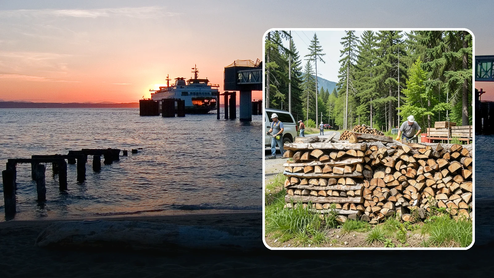 Locally Sourced Firewood in Edmonds, Snohomish County, WA - We supply firewood gathered from right here in the Pacific Northwest, keeping the supply chain short and local.