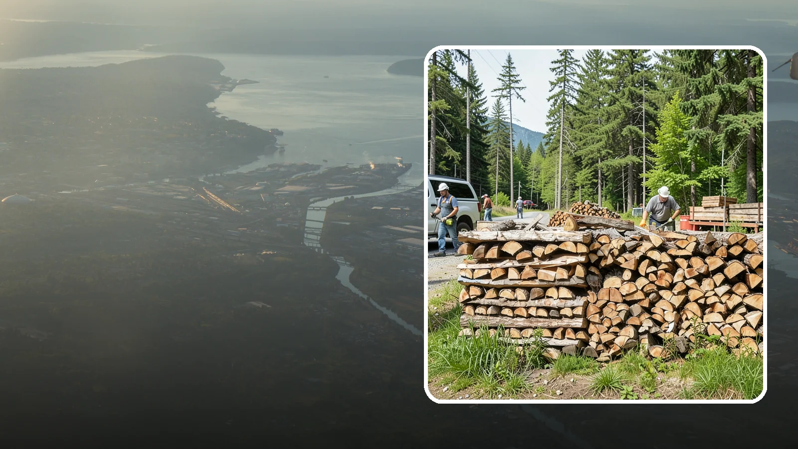 Locally Sourced Firewood in Fife, Pierce County, WA - We supply firewood gathered from right here in the Pacific Northwest, keeping the supply chain short and local.