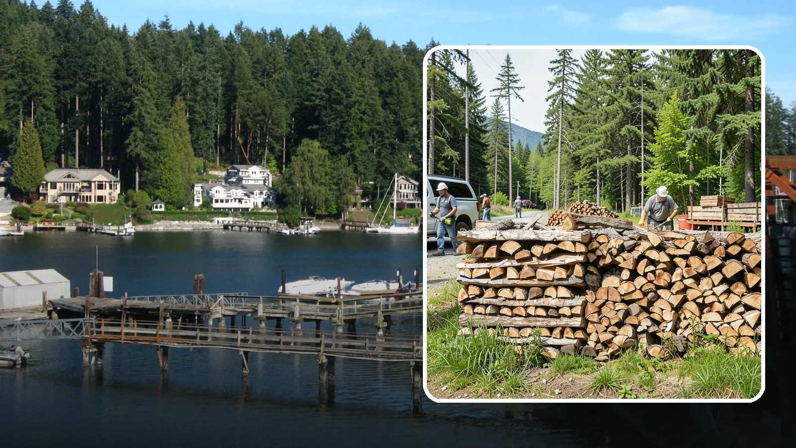 Locally Sourced Firewood in Gig Harbor, Pierce County, WA - We supply firewood gathered from right here in the Pacific Northwest, keeping the supply chain short and local.