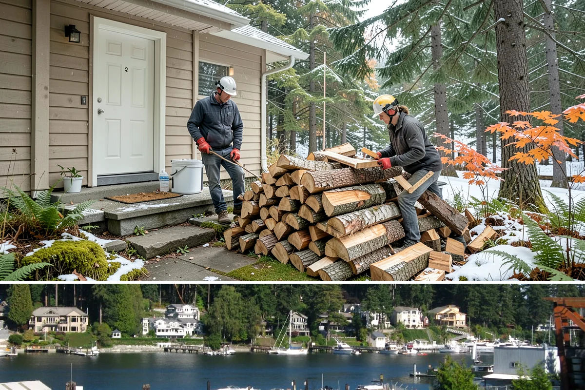 Locally Sourced Firewood in Gig Harbor, Pierce County, WA - A good choice in any season, with heightened demand as households stock local supply ahead of winter.