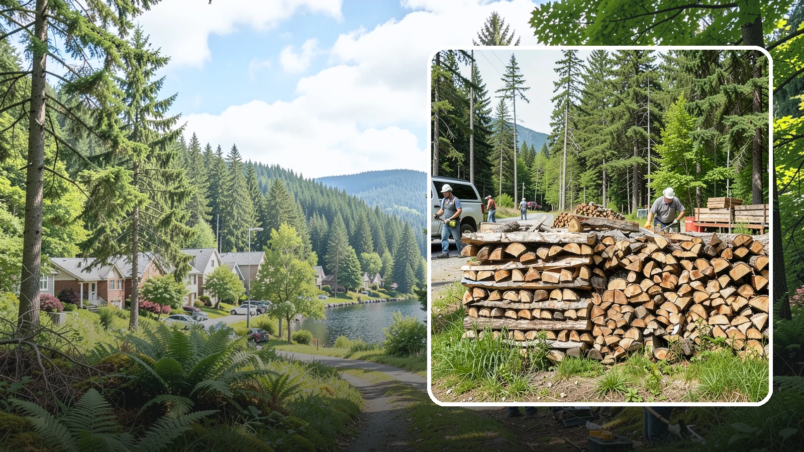 Locally Sourced Firewood in Lake Forest Park, King County, WA - We supply firewood gathered from right here in the Pacific Northwest, keeping the supply chain short and local.