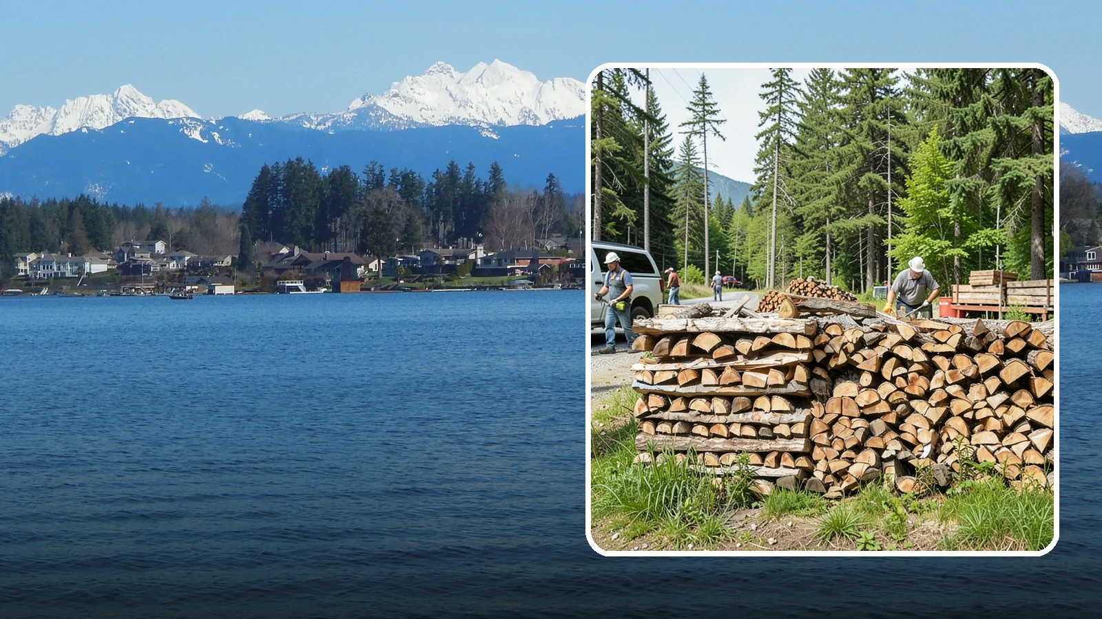 Locally Sourced Firewood in Lake Stevens, Snohomish County, WA - We supply firewood gathered from right here in the Pacific Northwest, keeping the supply chain short and local.