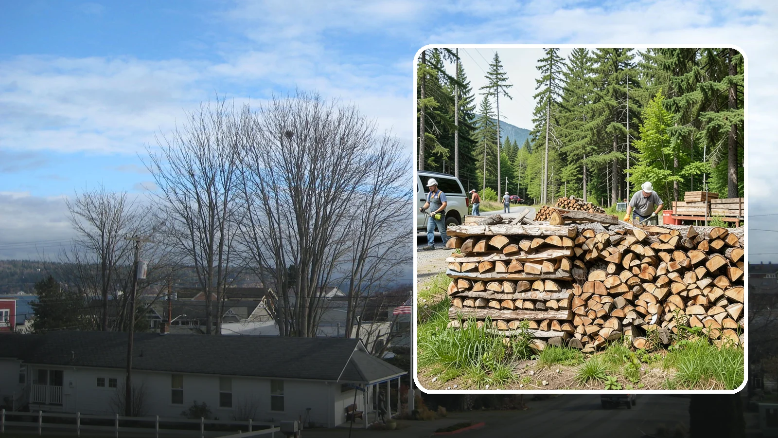 Locally Sourced Firewood in Langley, WA - We supply firewood gathered from right here in the Pacific Northwest, keeping the supply chain short and local.