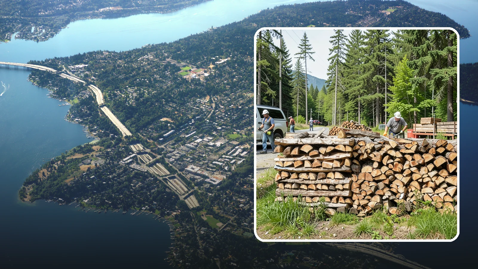 Locally Sourced Firewood in Mercer Island, King County, WA - We supply firewood gathered from right here in the Pacific Northwest, keeping the supply chain short and local.