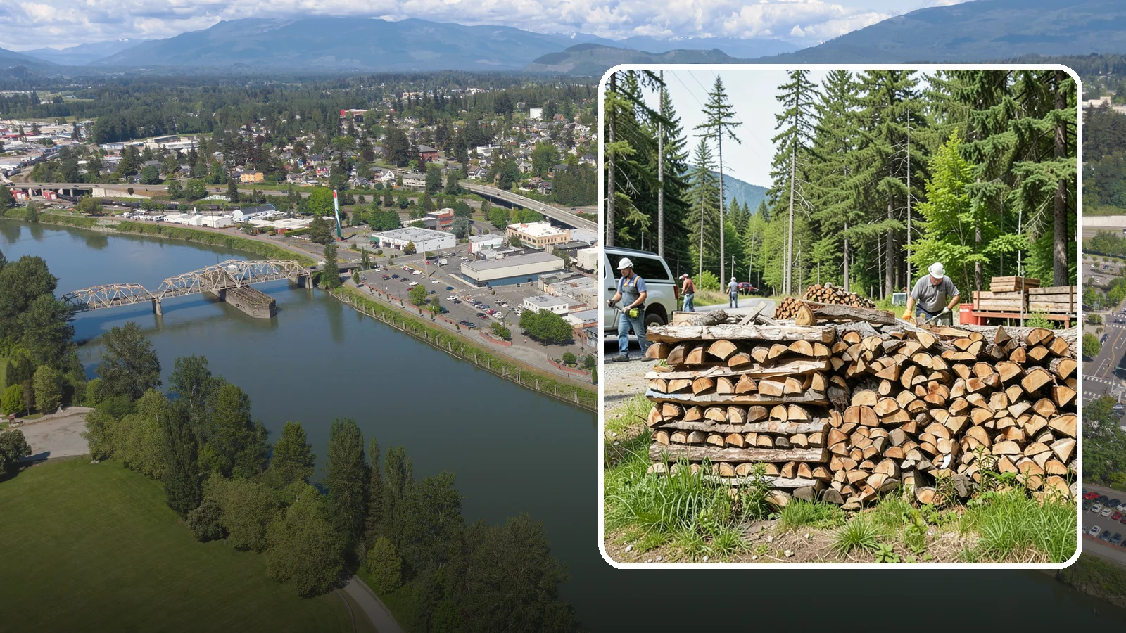 Locally Sourced Firewood in Mount Vernon, WA - We supply firewood gathered from right here in the Pacific Northwest, keeping the supply chain short and local.