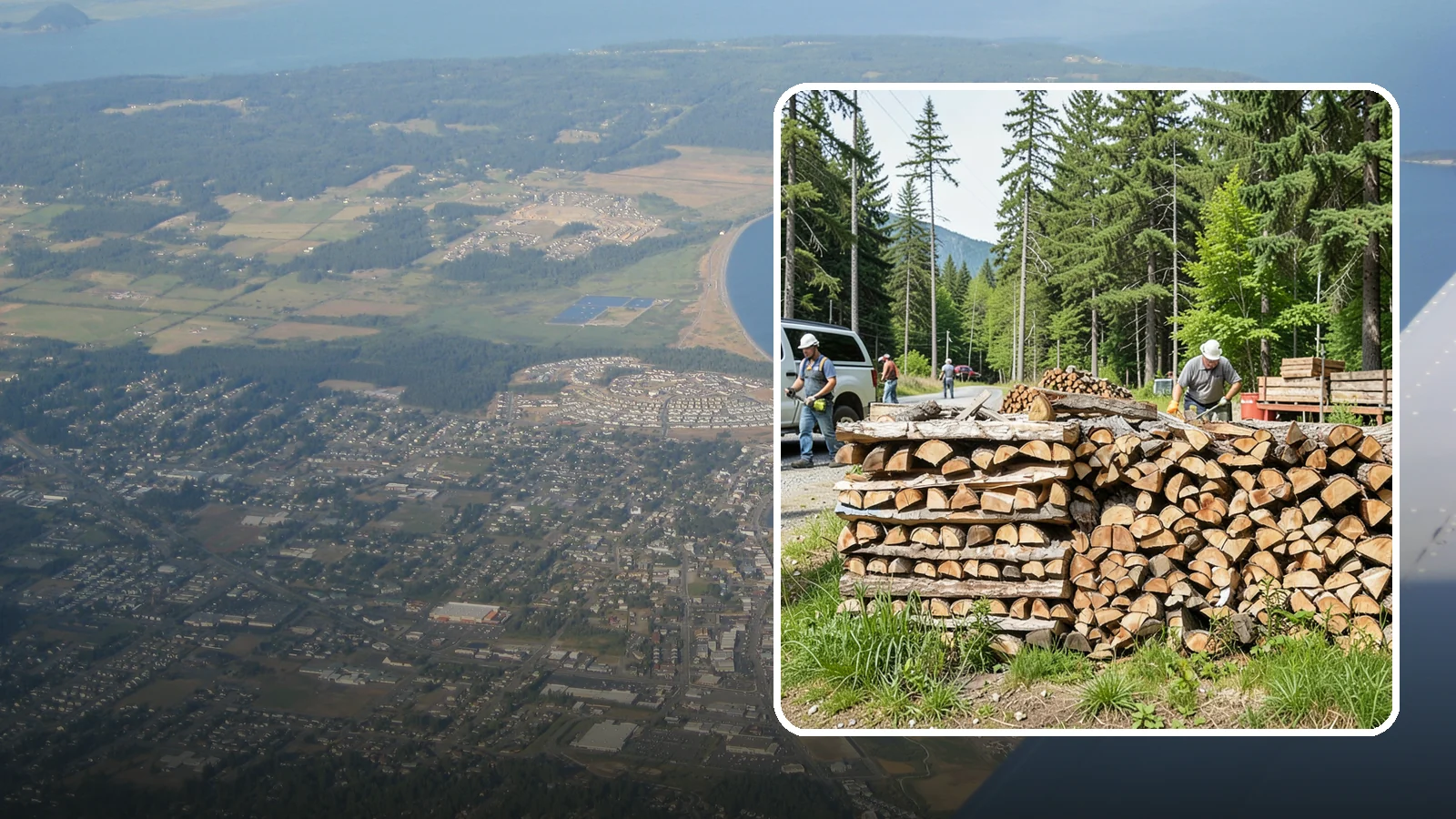 Locally Sourced Firewood in Oak Harbor, Island County, WA - We supply firewood gathered from right here in the Pacific Northwest, keeping the supply chain short and local.