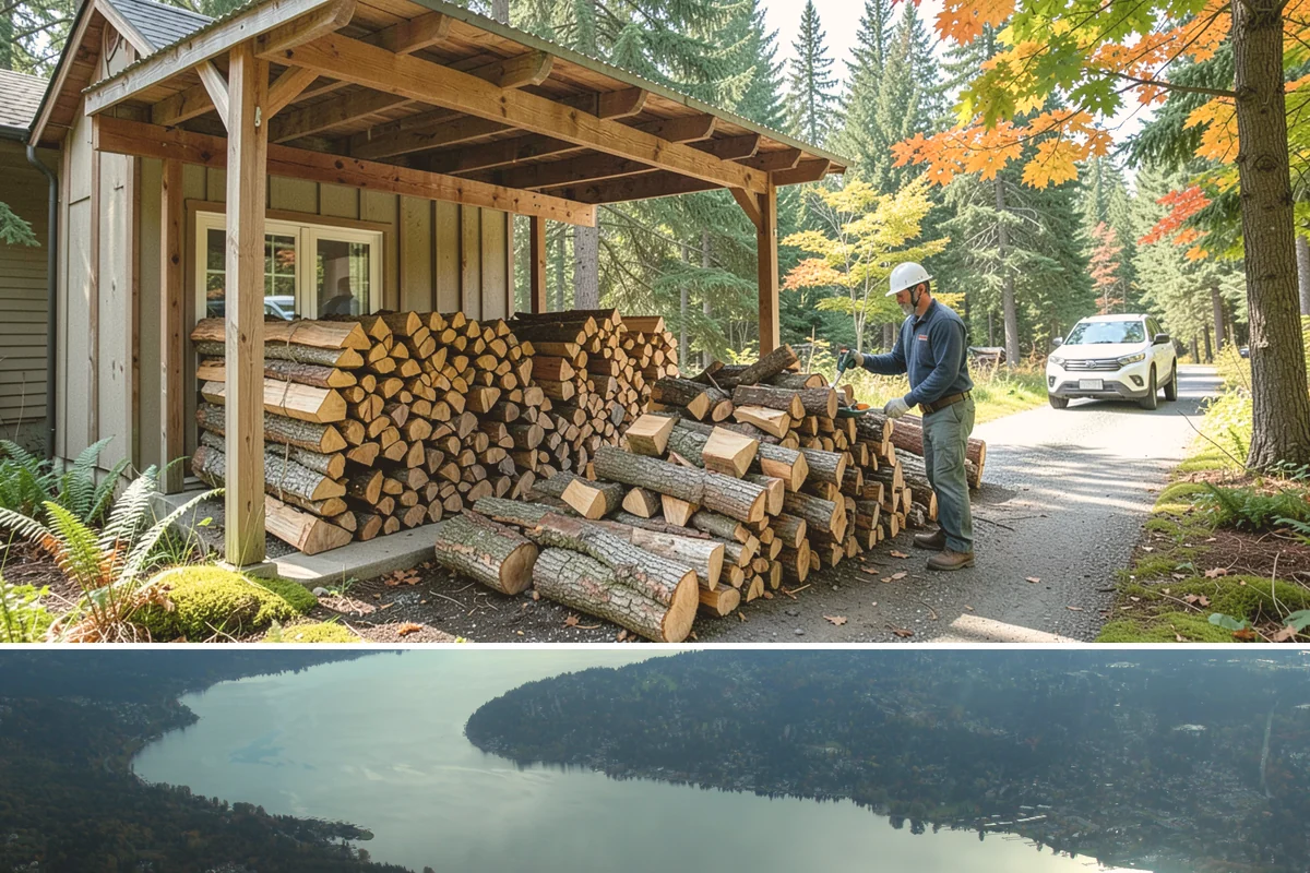 Locally Sourced Firewood in Sammamish, King County, WA - A good choice in any season, with heightened demand as households stock local supply ahead of winter.