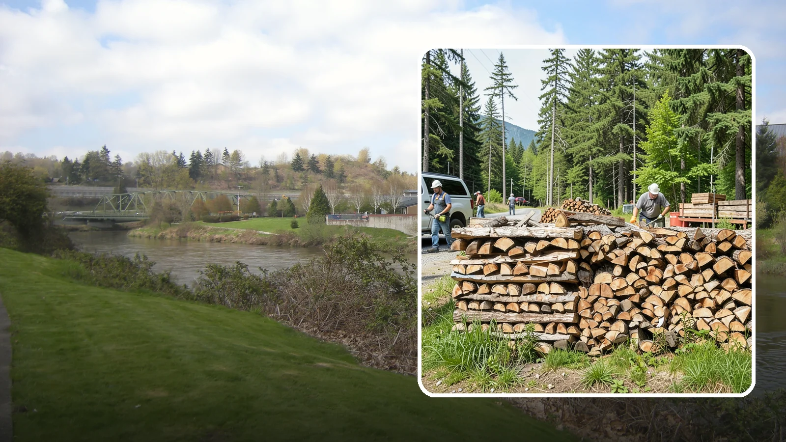 Locally Sourced Firewood in Tukwila, King County, WA - We supply firewood gathered from right here in the Pacific Northwest, keeping the supply chain short and local.