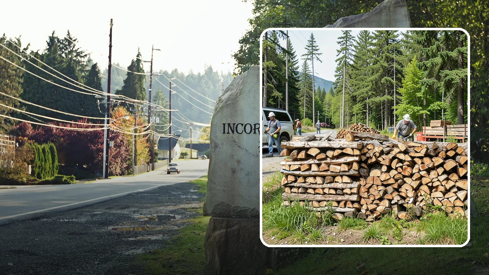 Locally Sourced Firewood in Wilkeson, Pierce County, WA - We supply firewood gathered from right here in the Pacific Northwest, keeping the supply chain short and local.