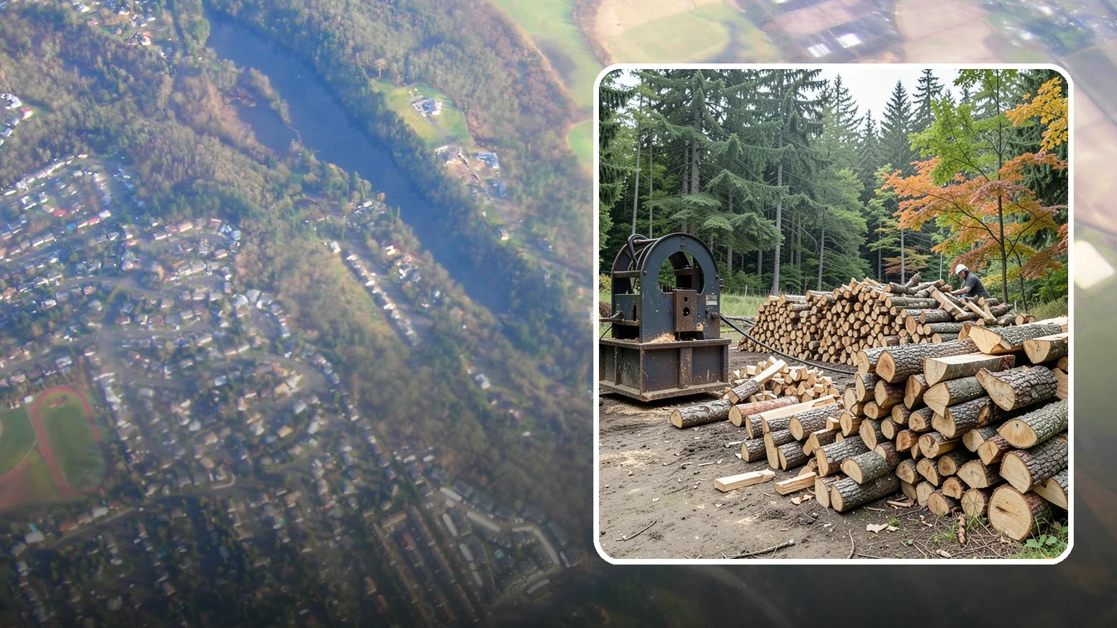 Log Bucking Service in Algona, King County, WA - We cut your long logs down to firewood-length rounds, sized for splitting, stacking, and your stove or fireplace.