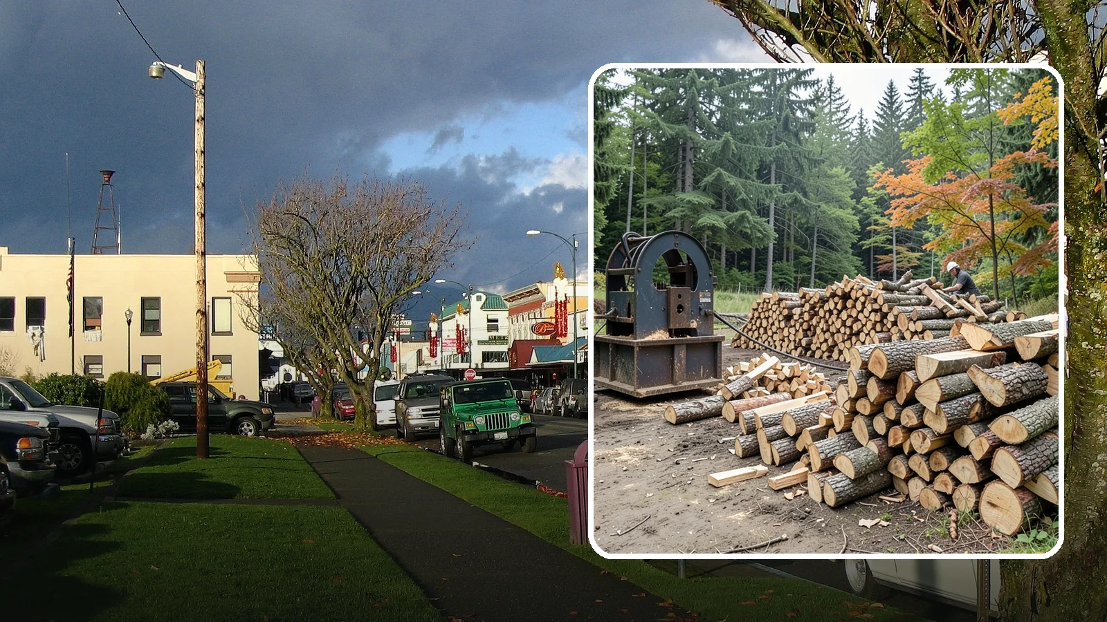 Log Bucking Service in Arlington, Snohomish County, WA - We cut your long logs down to firewood-length rounds, sized for splitting, stacking, and your stove or fireplace.