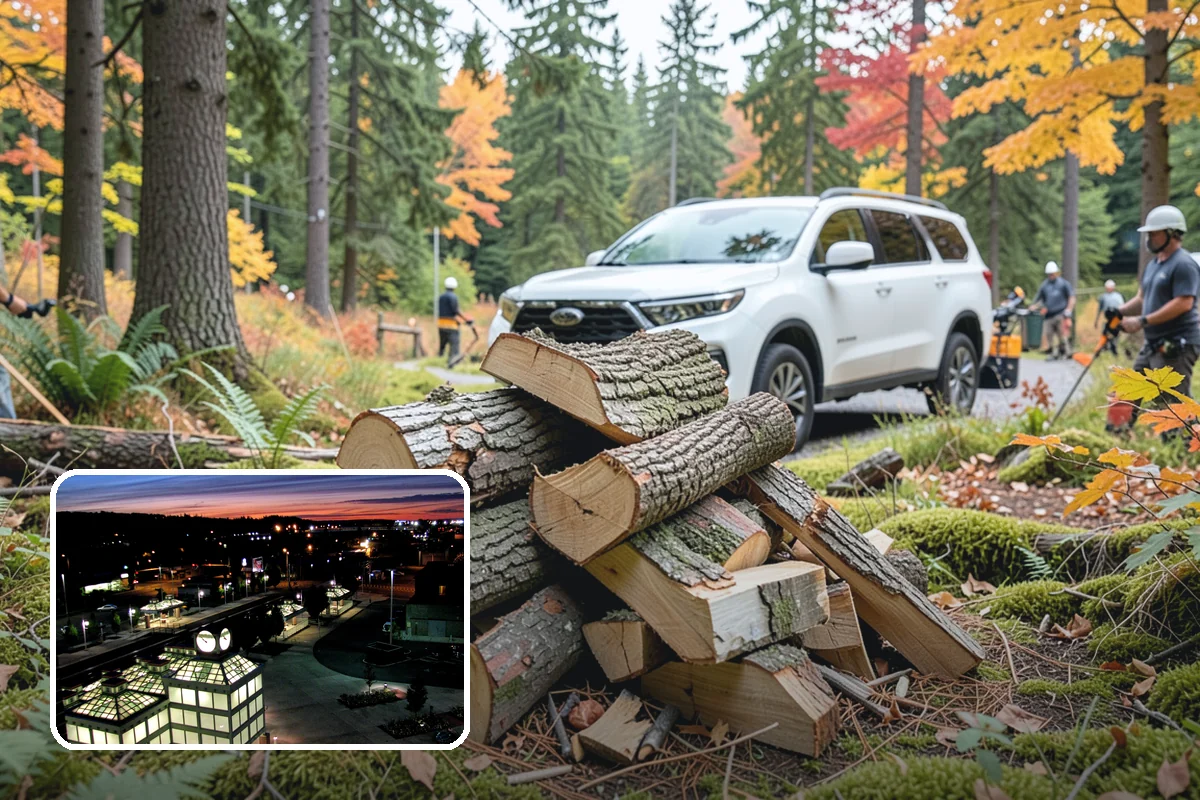 Log Bucking Service in Auburn, King County, WA - Cuts long logs into workable firewood rounds