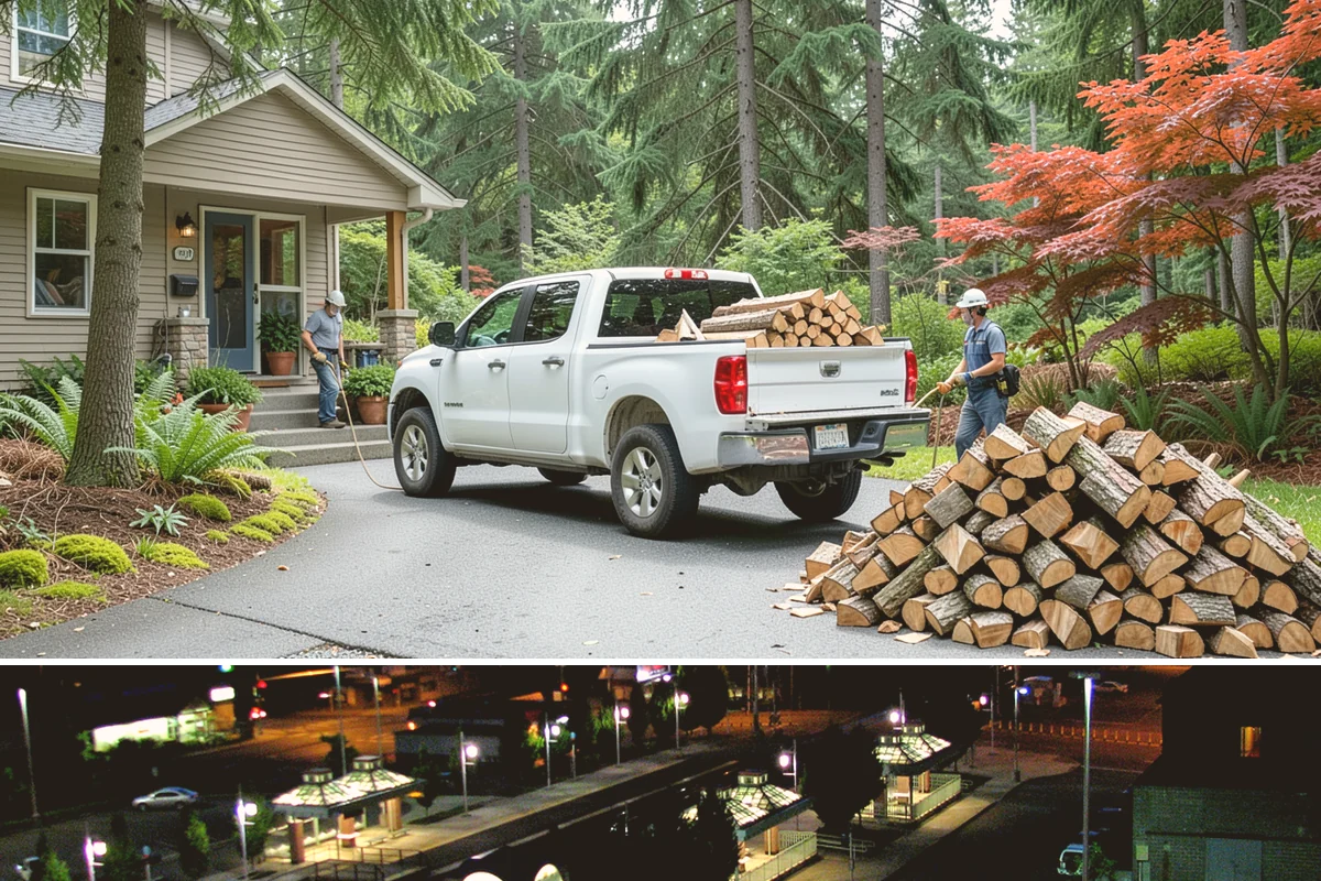 Log Bucking Service in Auburn, King County, WA - This works year-round, though many book after fall and winter storms drop trees that need bucking into rounds.