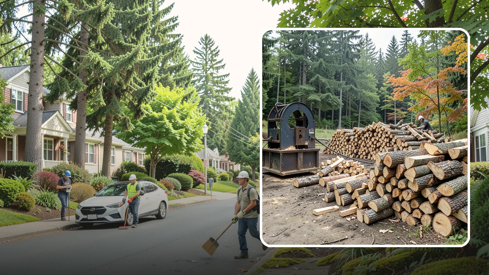 Log Bucking Service in Beaux Arts Village, King County, WA - We cut your long logs down to firewood-length rounds, sized for splitting, stacking, and your stove or fireplace.