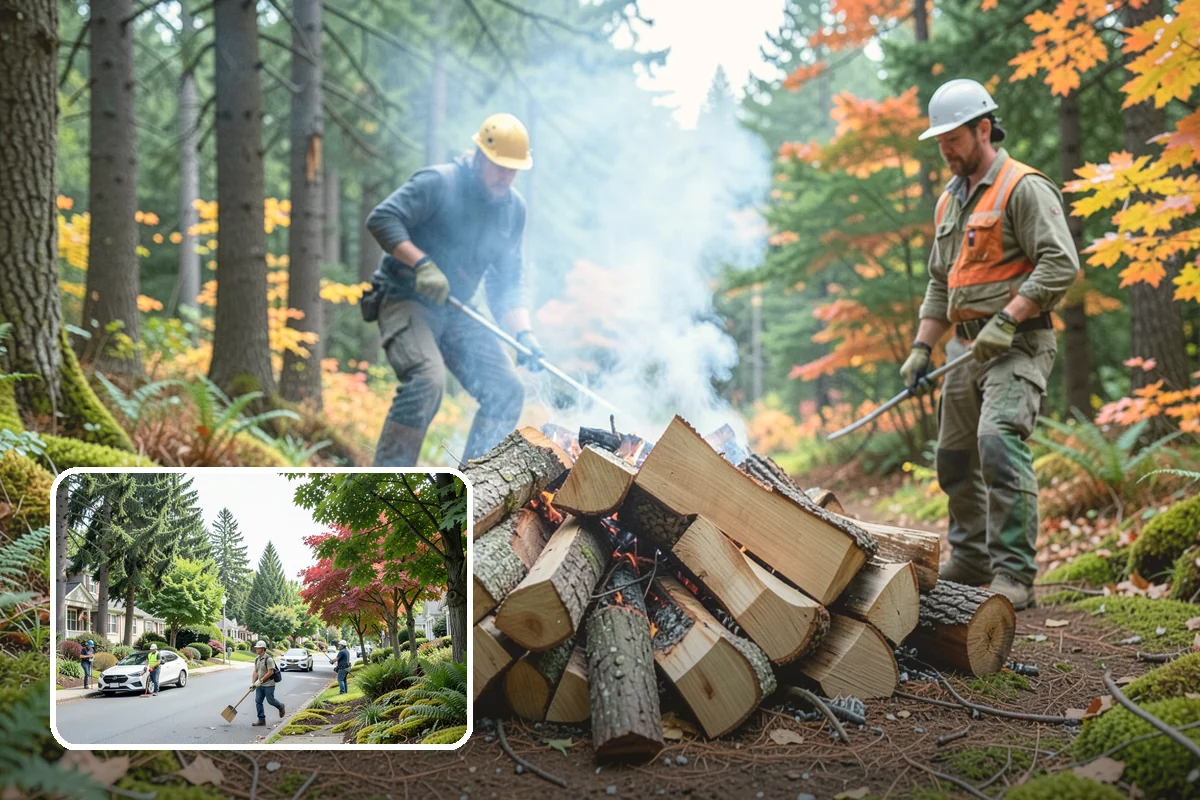 Log Bucking Service in Beaux Arts Village, King County, WA - Cuts long logs into workable firewood rounds