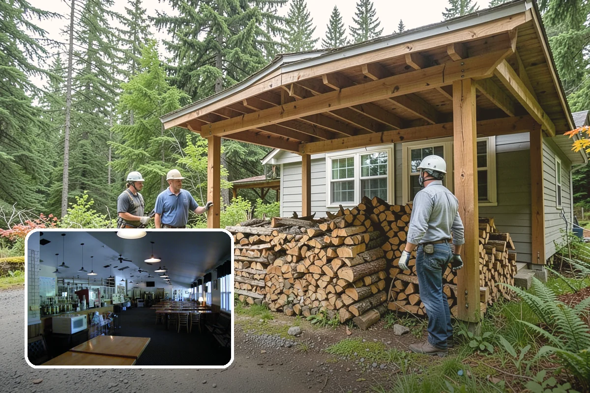 Log Bucking Service in Black Diamond, King County, WA - Cuts long logs into workable firewood rounds