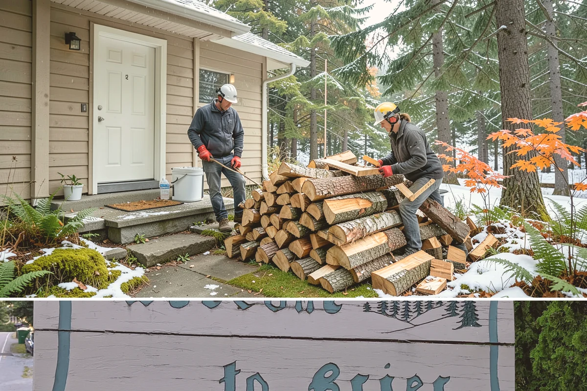 Log Bucking Service in Brier, Snohomish County, WA - This works year-round, though many book after fall and winter storms drop trees that need bucking into rounds.
