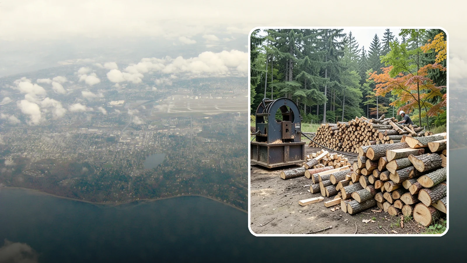 Log Bucking Service in Burien, King County, WA - We cut your long logs down to firewood-length rounds, sized for splitting, stacking, and your stove or fireplace.