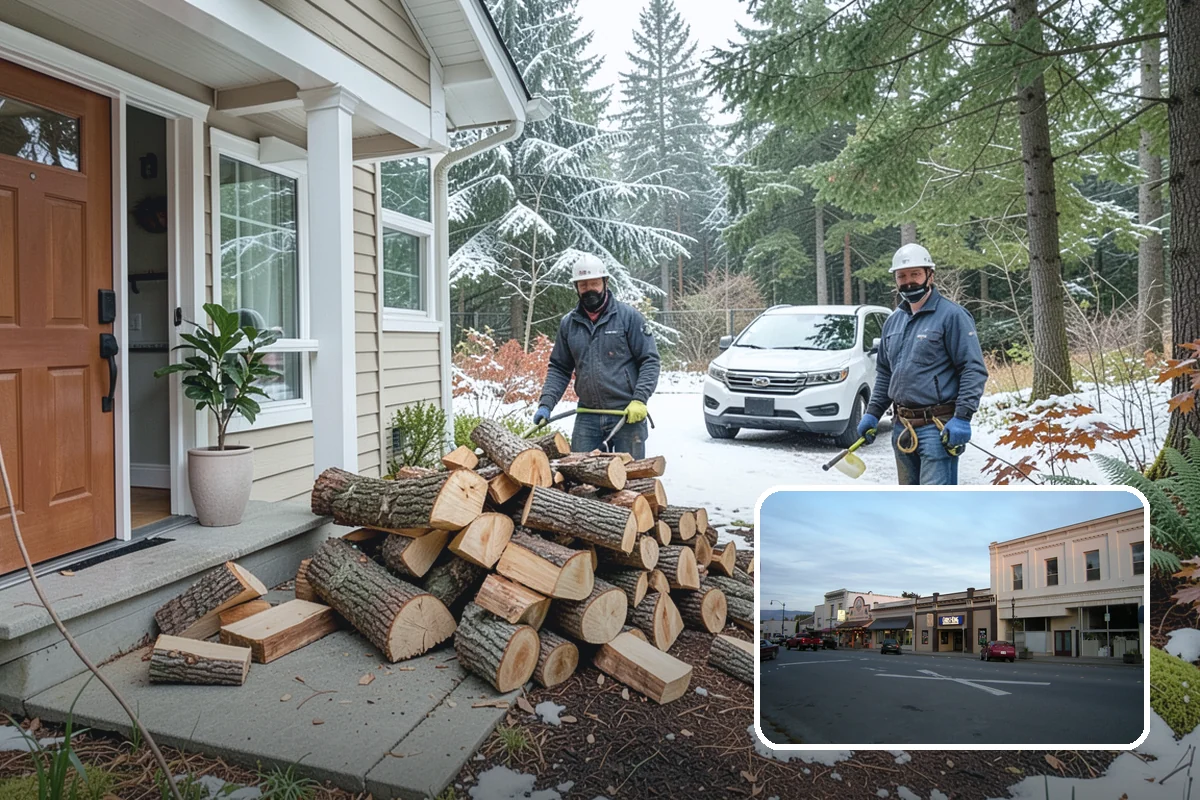 Log Bucking Service in Burlington, Skagit County, WA - Cuts long logs into workable firewood rounds