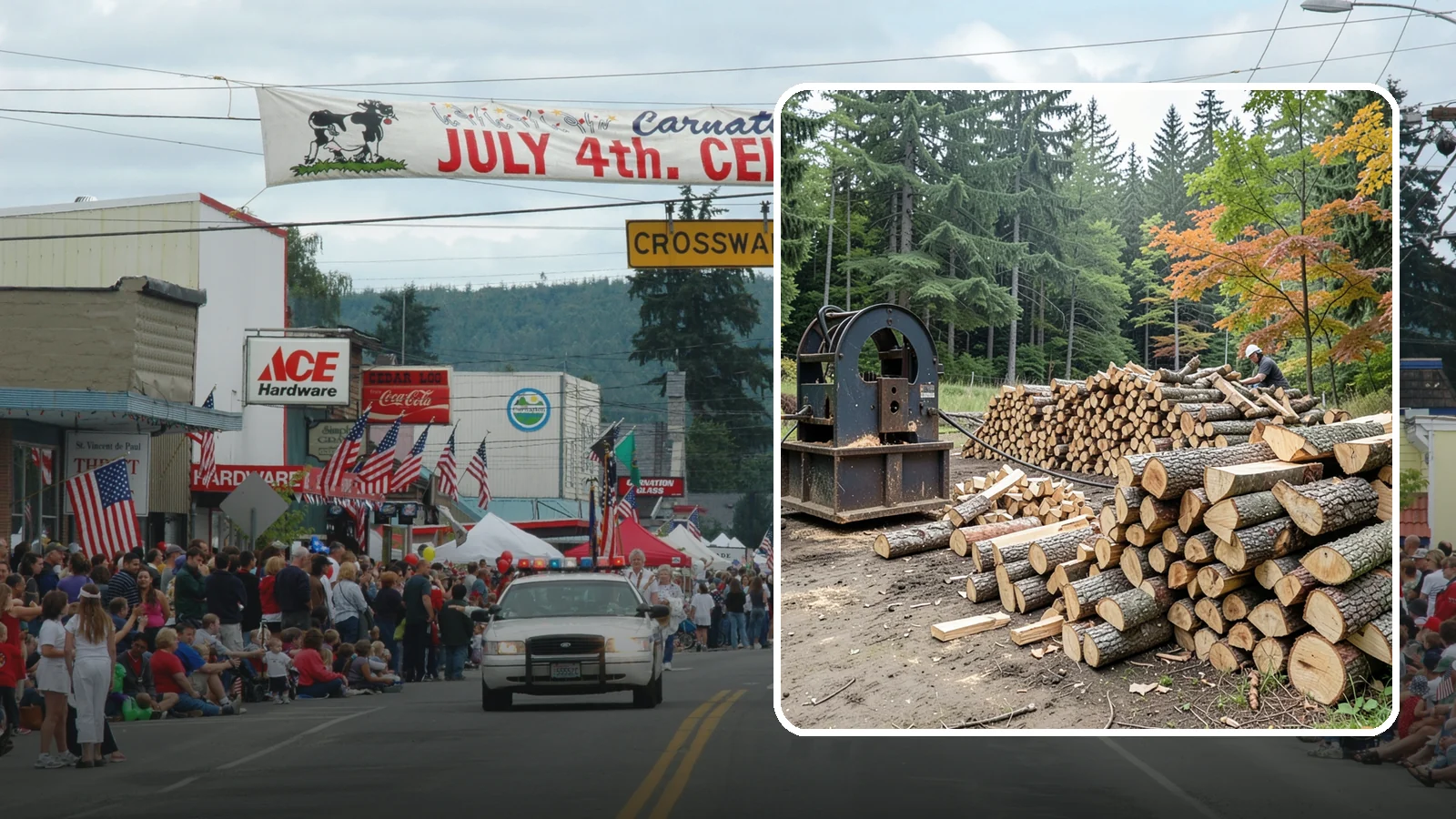 Log Bucking Service in Carnation, King County, WA - We cut your long logs down to firewood-length rounds, sized for splitting, stacking, and your stove or fireplace.