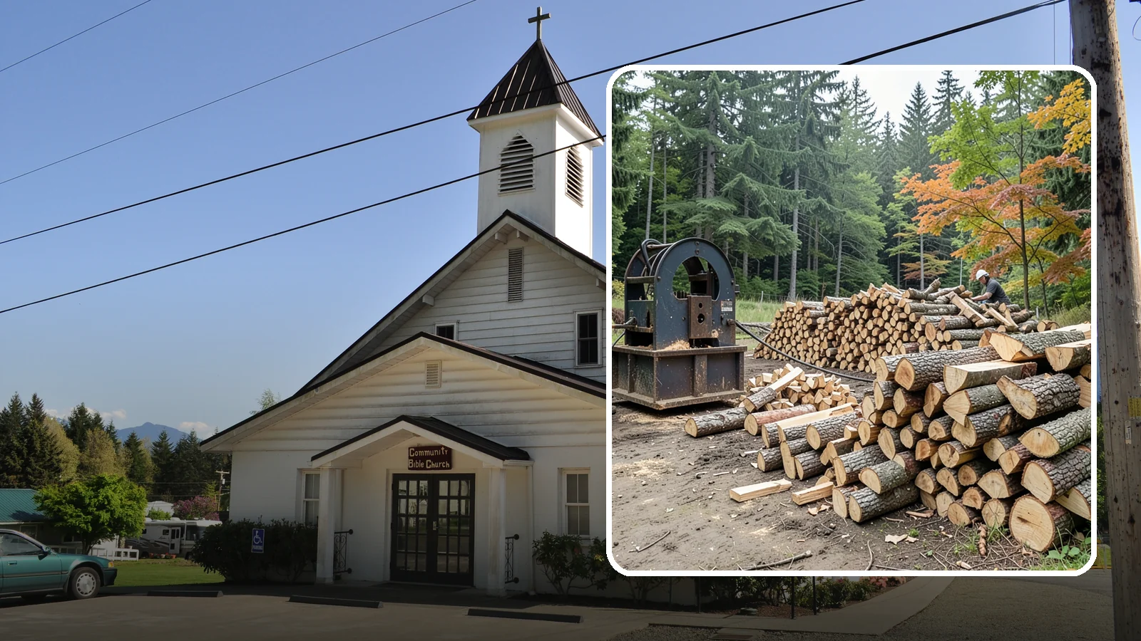 Log Bucking Service in Concrete, Skagit County, WA - We cut your long logs down to firewood-length rounds, sized for splitting, stacking, and your stove or fireplace.