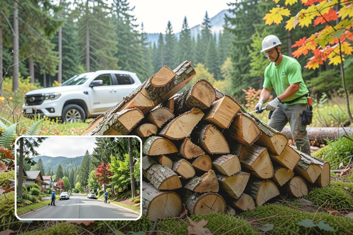 Log Bucking Service in Darrington, WA - Cuts long logs into workable firewood rounds