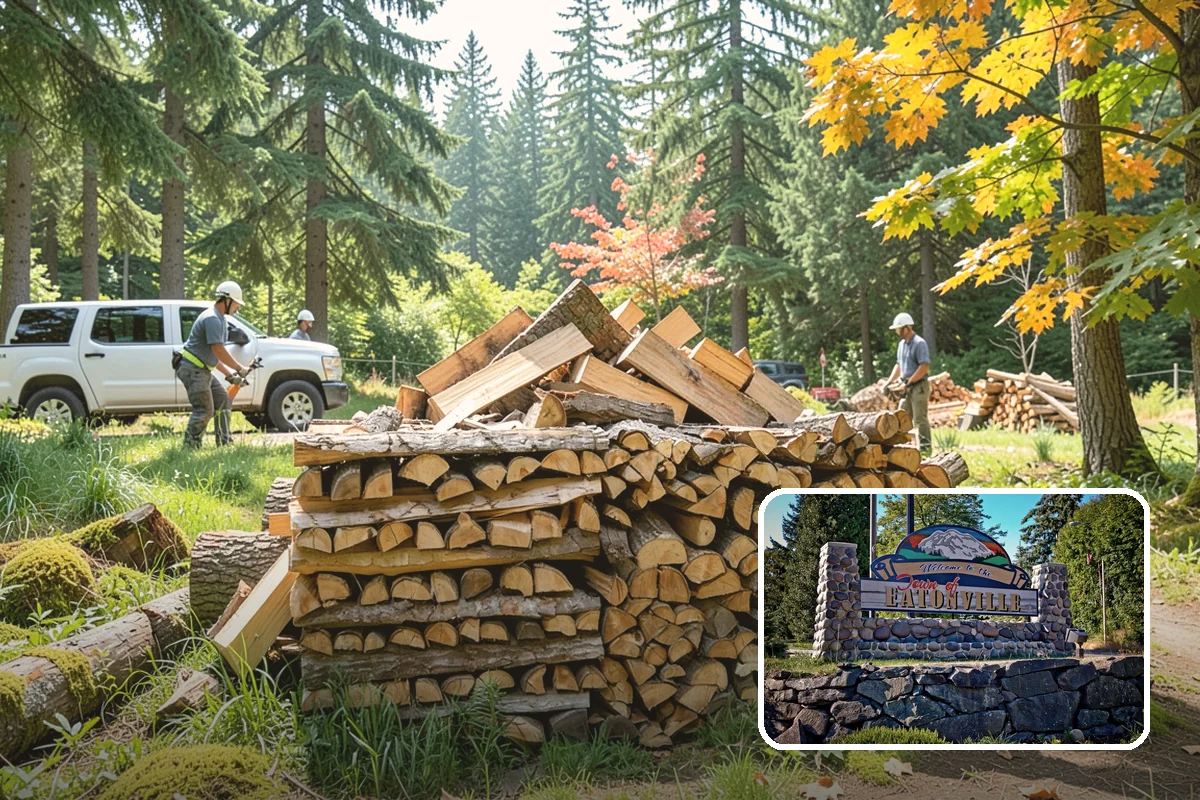 Log Bucking Service in Eatonville, WA - Cuts long logs into workable firewood rounds