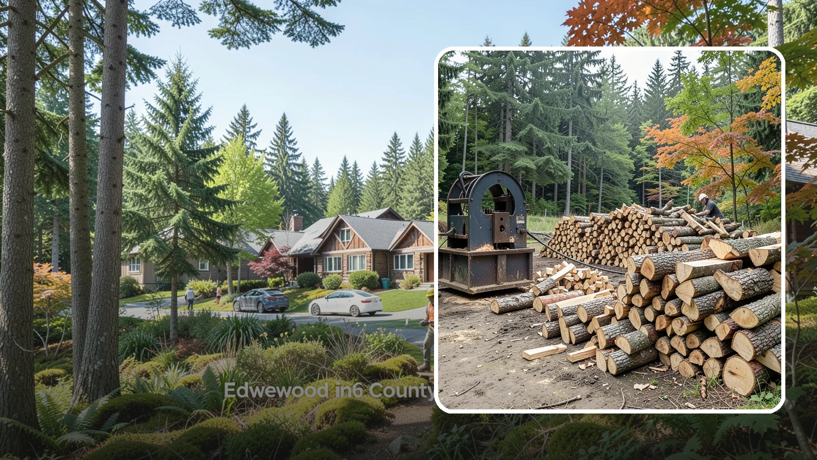 Log Bucking Service in Edgewood, WA - We cut your long logs down to firewood-length rounds, sized for splitting, stacking, and your stove or fireplace.