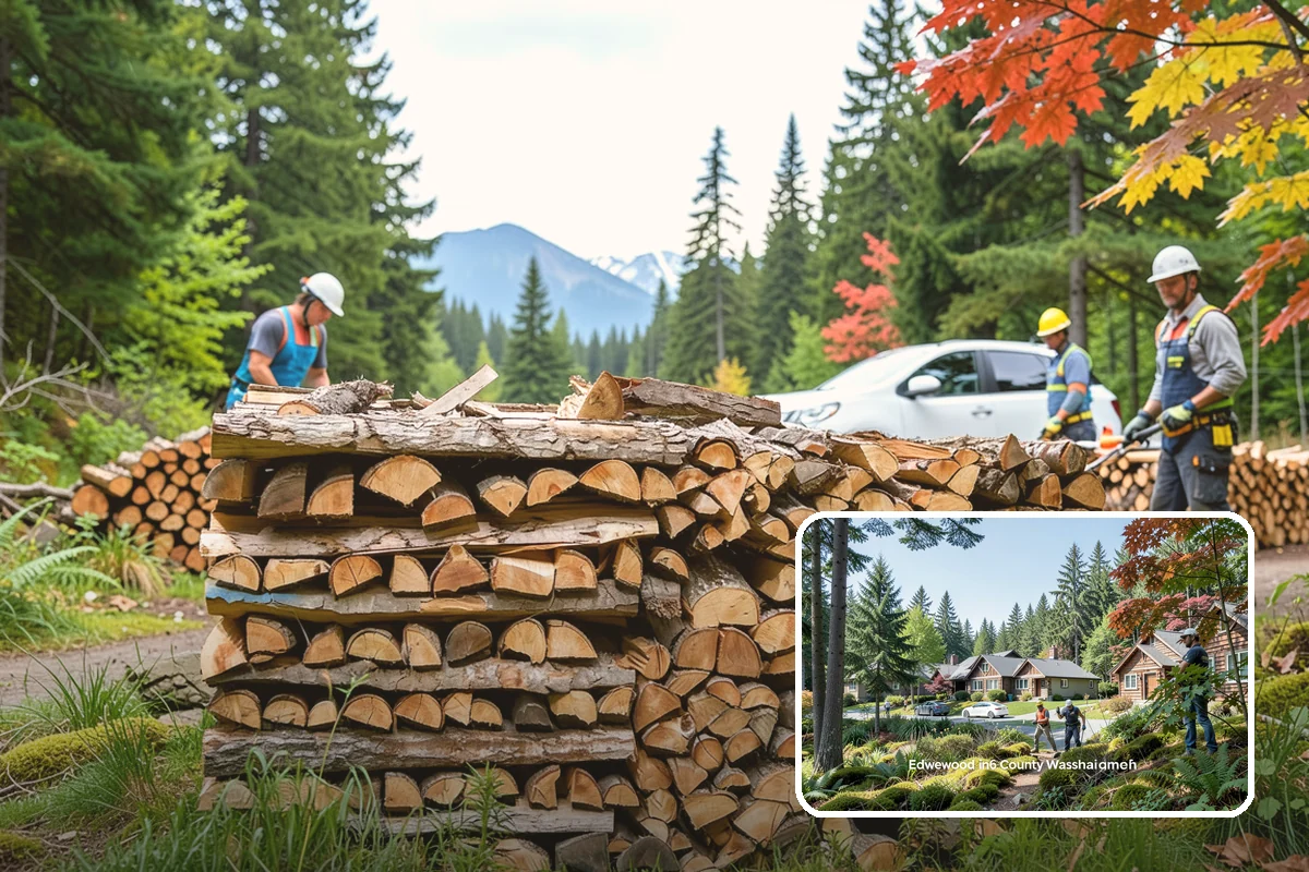 Log Bucking Service in Edgewood, WA - Cuts long logs into workable firewood rounds