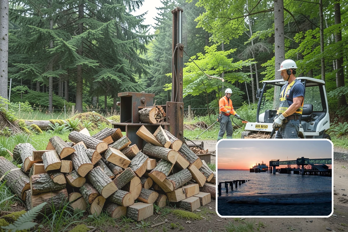 Log Bucking Service in Edmonds, Snohomish County, WA - Cuts long logs into workable firewood rounds