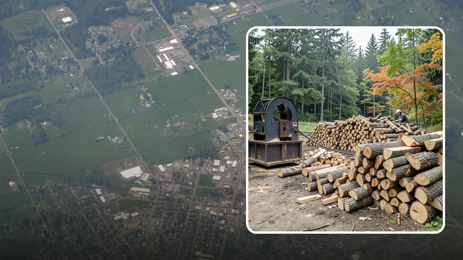 Log Bucking Service in Enumclaw, King County, WA - We cut your long logs down to firewood-length rounds, sized for splitting, stacking, and your stove or fireplace.
