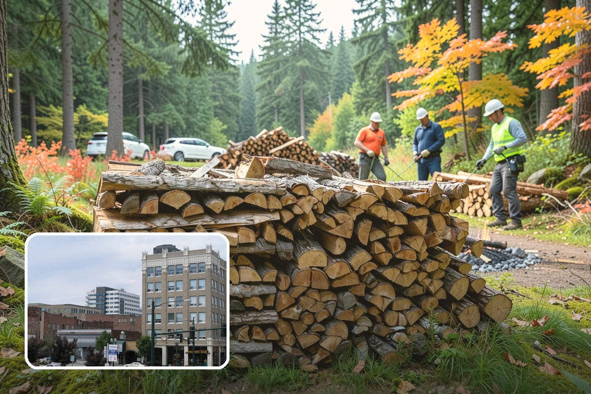 Log Bucking Service in Everett, Snohomish County, WA - Cuts long logs into workable firewood rounds
