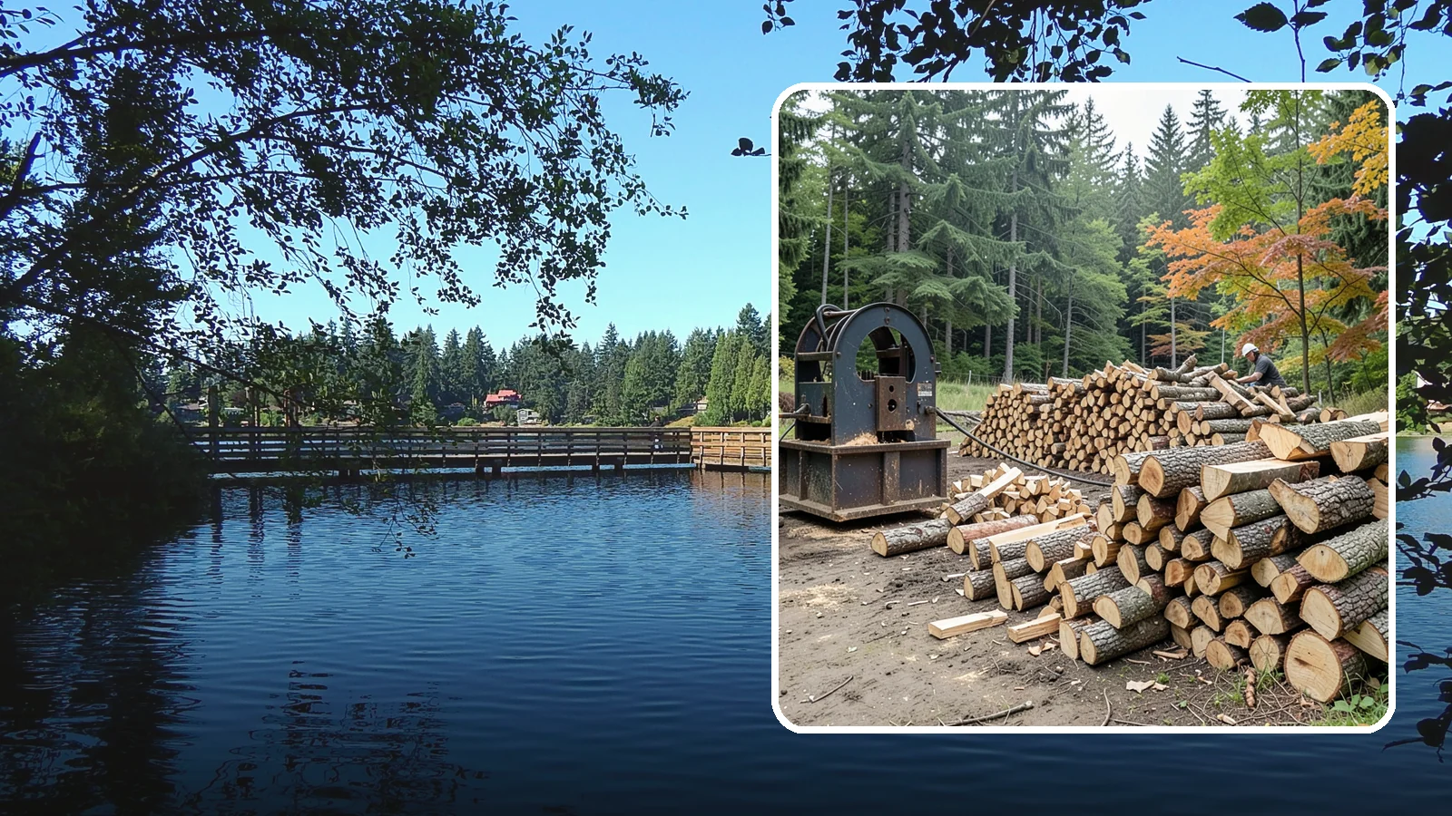 Log Bucking Service in Federal Way, King County, WA - We cut your long logs down to firewood-length rounds, sized for splitting, stacking, and your stove or fireplace.