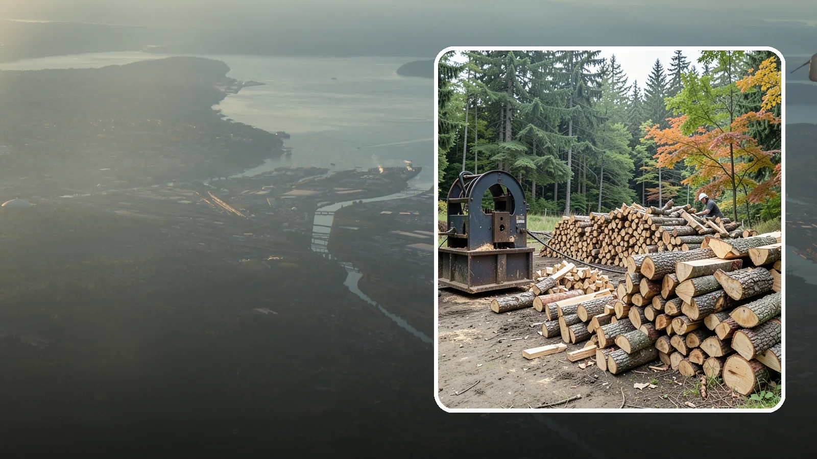Log Bucking Service in Fife, Pierce County, WA - We cut your long logs down to firewood-length rounds, sized for splitting, stacking, and your stove or fireplace.