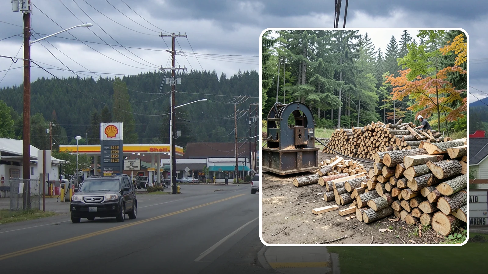 Log Bucking Service in Granite Falls, Snohomish County, WA - We cut your long logs down to firewood-length rounds, sized for splitting, stacking, and your stove or fireplace.