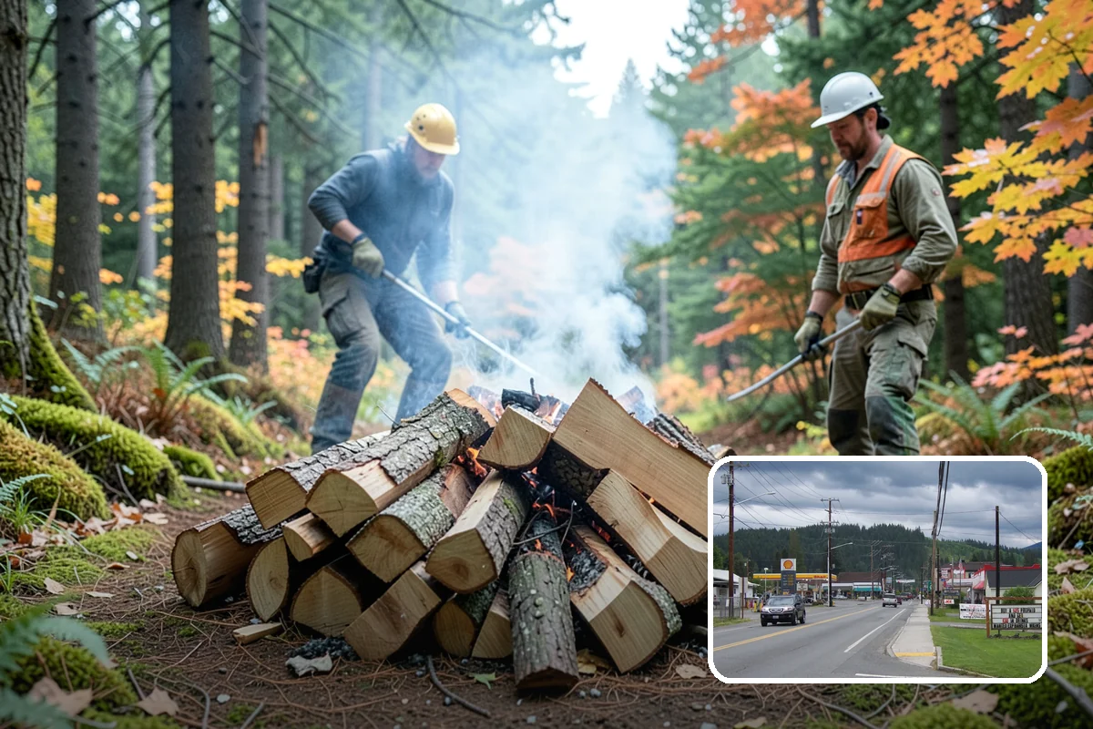 Log Bucking Service in Granite Falls, Snohomish County, WA - Cuts long logs into workable firewood rounds