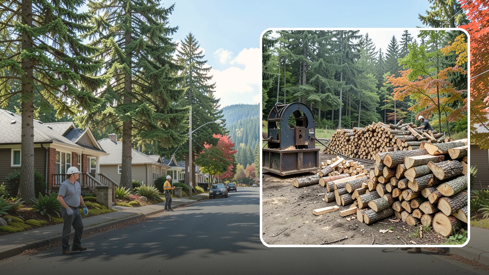 Log Bucking Service in Hunts Point, King County, WA - We cut your long logs down to firewood-length rounds, sized for splitting, stacking, and your stove or fireplace.