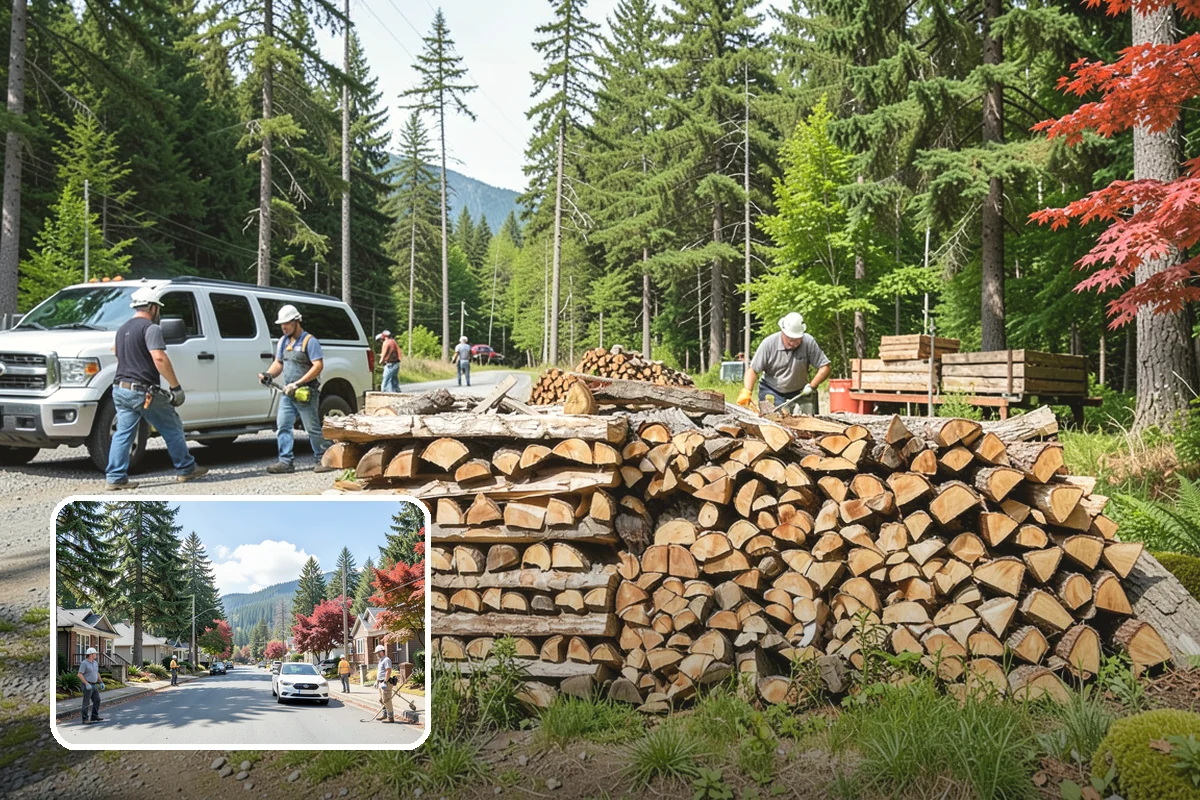 Log Bucking Service in Hunts Point, King County, WA - Cuts long logs into workable firewood rounds
