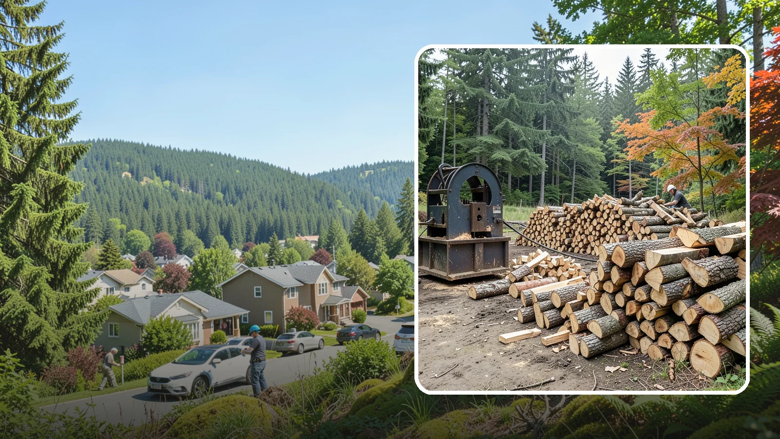 Log Bucking Service in Index, Snohomish County, WA - We cut your long logs down to firewood-length rounds, sized for splitting, stacking, and your stove or fireplace.