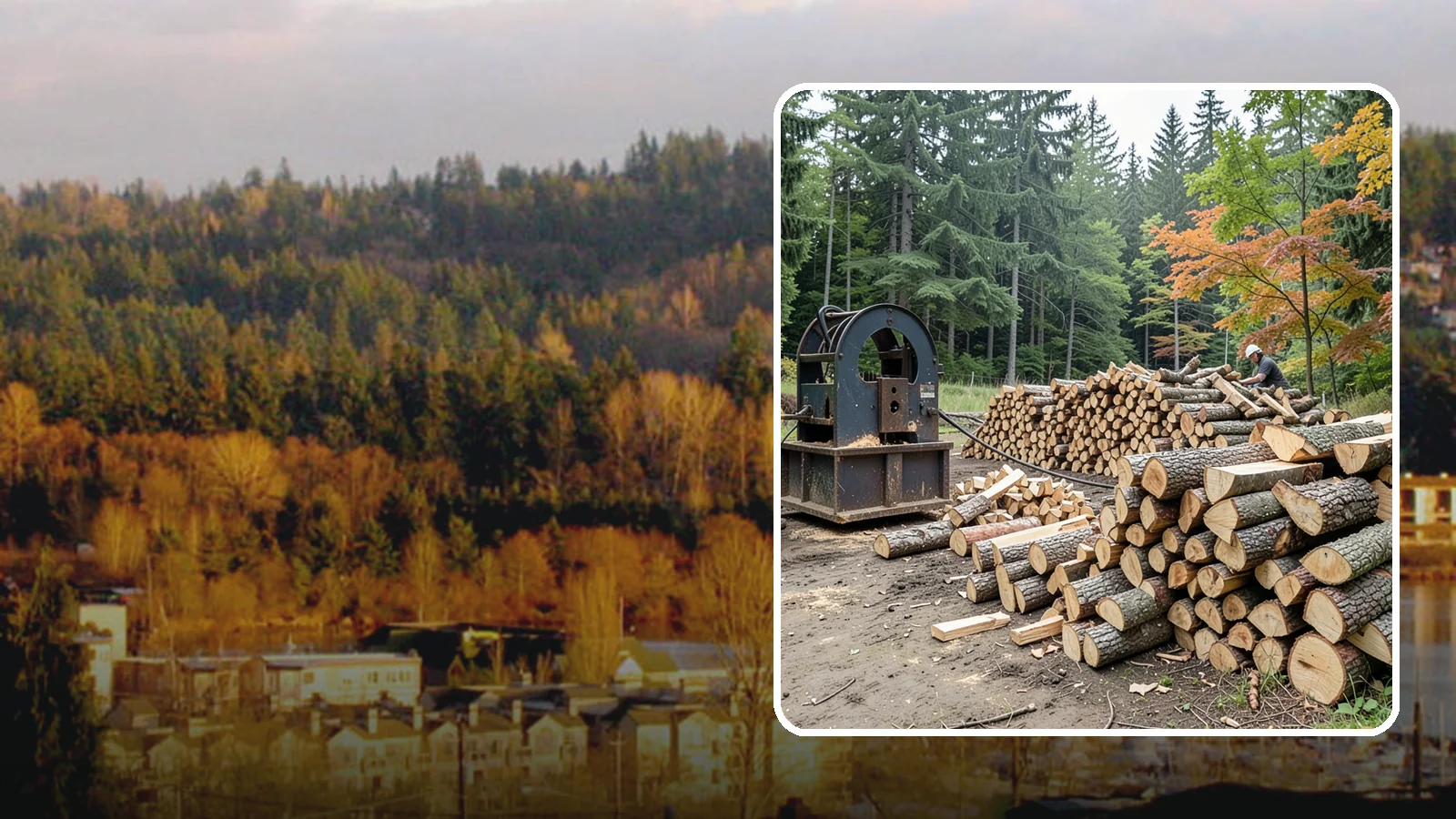 Log Bucking Service in Kenmore, King County, WA - We cut your long logs down to firewood-length rounds, sized for splitting, stacking, and your stove or fireplace.